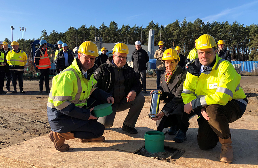 Grundsteinlegung Solarthermie Kienbaum