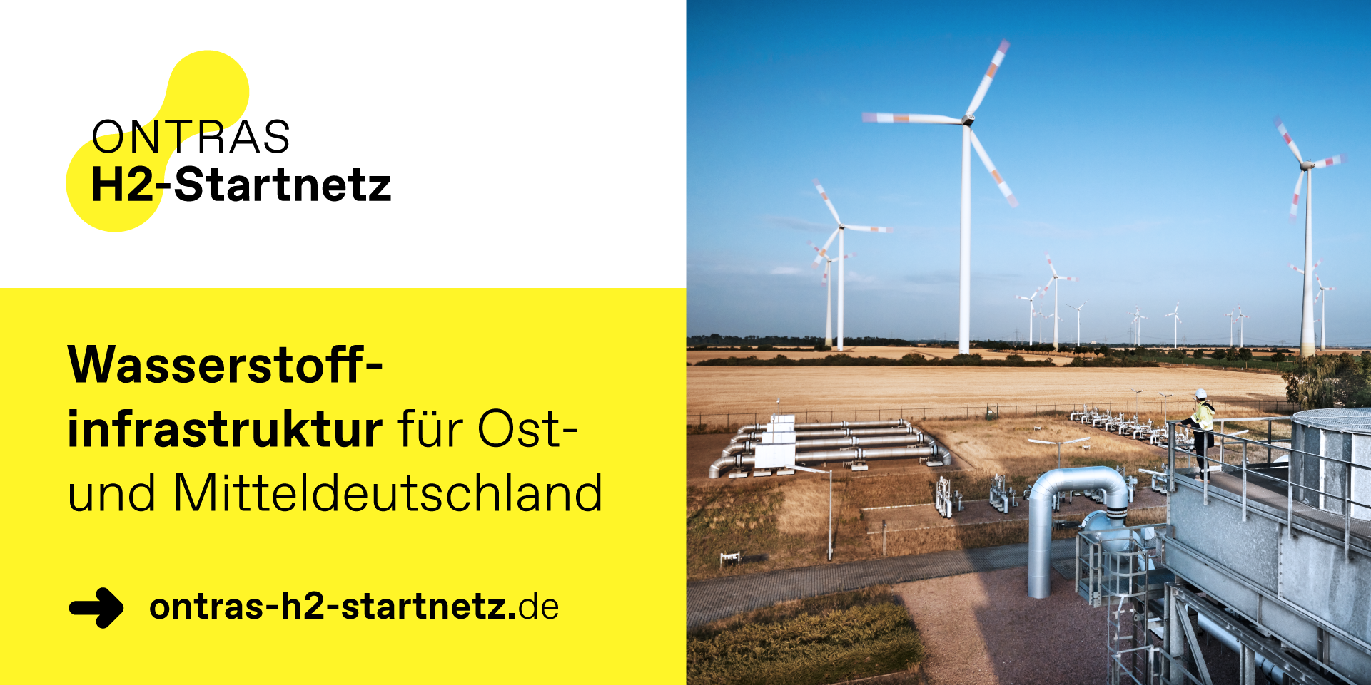 Projektwebsite ONTRAS H2-Startnetz